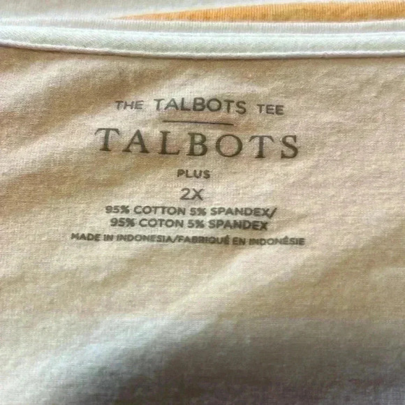 Talbots Multicolored Striped Tee C14 - Picture 3 of 5